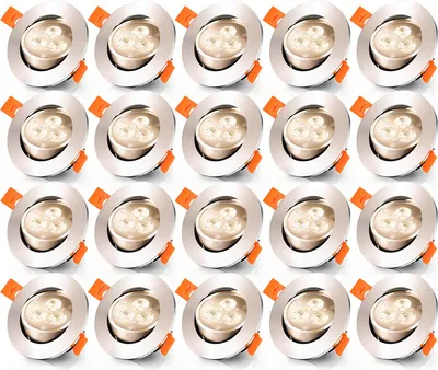 Produktbild von Hengda 20x 3W LED Einbaustrahler 245lm Warmweiß Spot Deckenstrahler Schwenkbar Einbauspot Einbauleuchte Deckeneinbauleuchte