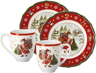 Immagine prodotto di Hutschenreuther Set 4 pezzi Happy Wintertime H. Wintertime Red 02488-727471-29213