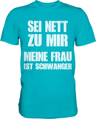 Produktbild von Meine Frau ist Schwanger Herren Premium T-Shirt – Swimming Pool / M