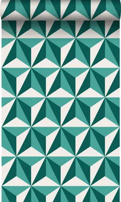 Immagine prodotto di Origin Wallcoverings carta da parati 3D grafico verde smeraldo 53 cm x 10.05 m