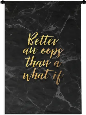 Produktbild von MuchoWow® Wandteppich Wandbehang Zitate - Motivation - Gold - Marmor 60x90 cm Tapisserie Dekoration Wandtuch - Foto-Teppich - Abwaschbar