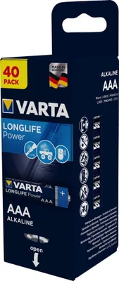 Image de Varta Batterie Alkaline Micro Longlife Power AAA LR03 - Batterie - Micro (AAA)