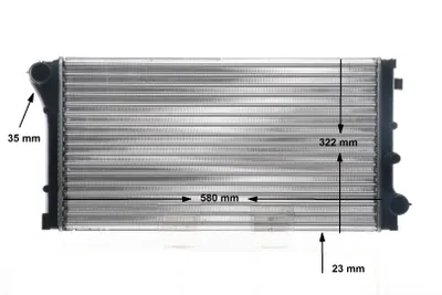Produktbild von MAHLE CR 1452 000S Kühler Wasserkühler Motorkühler für FIAT PANDA (169) PANDA Van (169)