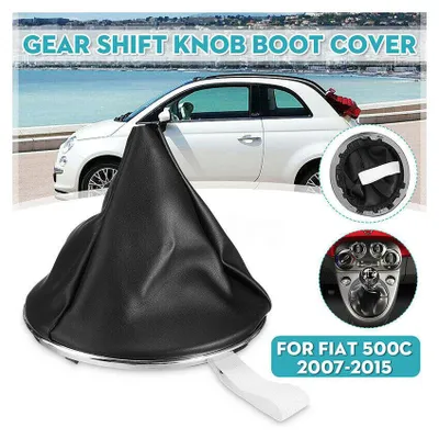 Immagine prodotto di Coprileva del cambio in Pelle finta per Fiat 500/500C 2007–2015