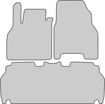 Produktbild von Exclusive Design Fußmatten passend für Renault Kangoo 2 Typ W ab Bj. 2008-2020, Naht:Silber. Deluxe Velours