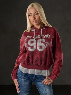Produktbild von WL207 Damen Kapuzensweatshirt im sportlichen College-Look