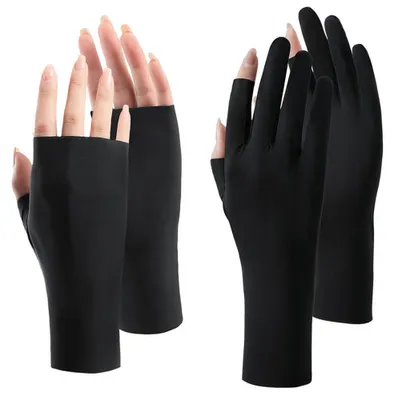 Produktbild von Sunblock Handschuhe 2 Paar, Ultraleichter Chinlon-Stoff, UV-Schutz Für Autofahren Und Outdoor-Aktivitäten