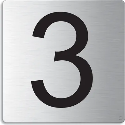 Produktbild von Türnummer I Zimmernummer I EdeIstahI TürschiId "3" I 85x85 mm I Nr.48303