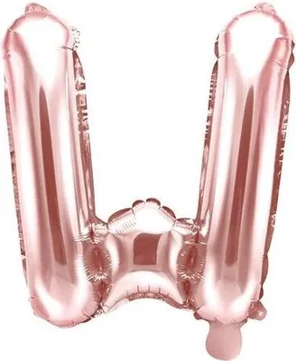 Immagine prodotto di Pallone in foil oro rosa 35 cm lettera W