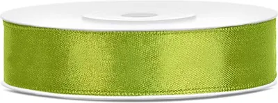Image de Ruban cadeau satin vert 25m 12mm de large