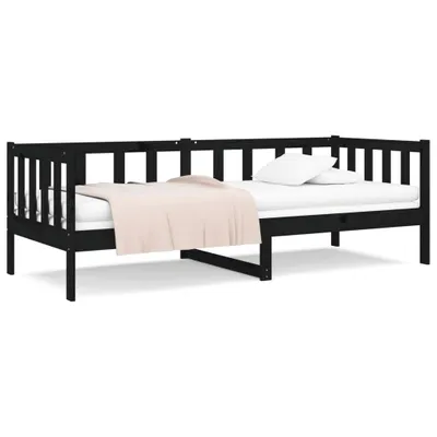 Obrázok produktu pre vidaXL Denná posteľ Black 90x190 cm Masívne borovicové drevo