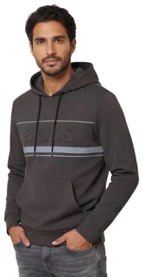 Produktbild von Boss Green Kapuzenpullover grau Baumwolle mit Kapuze