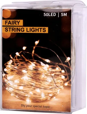 Productafbeelding van Led decoratieve draadverlichting 5m 50led koud wit