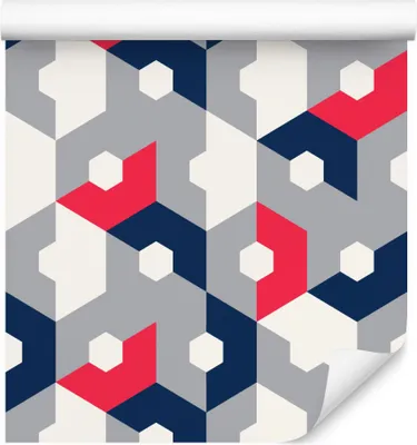Obrázok produktu pre 10m VLIES WALLPAPER Roll Geometria šesťuholníky vzor moderné XXL