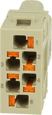 Produktbild von Han E Modul Stifteinsatz (M) Push-In-Anschluss, 6-polig 500V, 16A - 1 Stück
