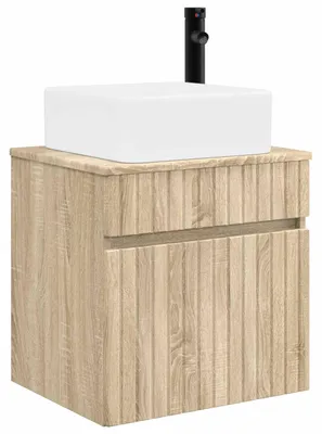 Image de Meuble de lavabo mural Chêne Sonoma 49 x 41 x 63 cm