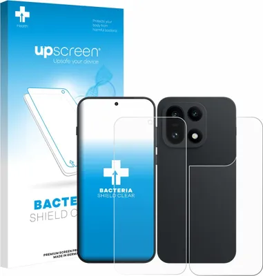 Produktbild von upscreen Schutzfolie für OnePlus 15 (Display+Rückseite) Displayschutz Displayschutzfolie Folie Klar antibakteriell