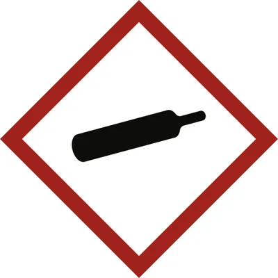 Produktbild von Dreifke® Aufkleber, Gas unter Druck (GHS 04), Folie, 15x15 mm, 1.000 Stück/Rolle