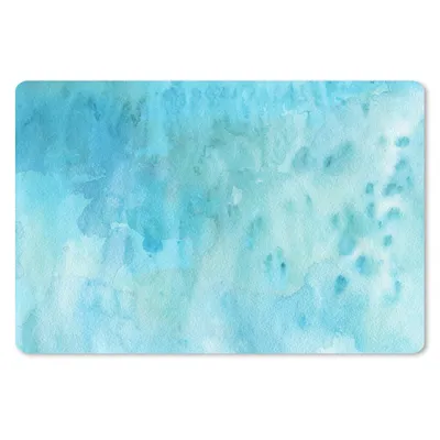 Produktbild von MuchoWow® Schreibtischunterlage Aquarell - Türkis - Abstrakt 60x40 cm - XXL Mauspad - Großes Mauspad