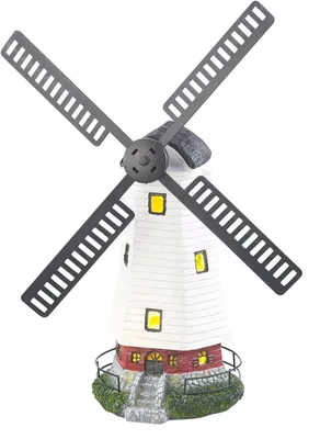 Produktbild von Solar-Windmühle 50cm LED Windrad Beleuchtung Garten Leuchte Landhaus Gartendeko