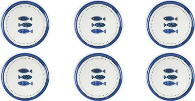 Immagine prodotto di Excelsa set di 6 tagliapizza Ocean in porcellana 31 cm blu