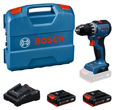 Immagine prodotto di Trapano avvitatore a batteria Bosch GSR18V-52, 2 batterie GBA 18V 2,0 Ah in valigetta a L