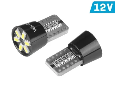 Zdjęcie produktu dla Żarówka VISION W5W (T10) 12V 6x 3014 SMD LED, CANBUS, biała, 2 szt.