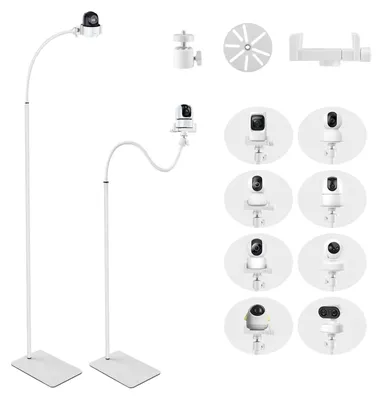 Obrázok produktu pre Držiak na detský telefón – univerzálny stojan na podlahu – upevnenie pomocou svorky – výškovo nastaviteľný (75–175 cm)