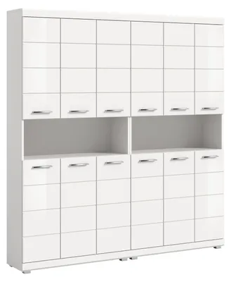 Productafbeelding van Badkamercombinatie "Scout" (B/H/T: 180x191x31 cm) in hoogglanzwit en wit