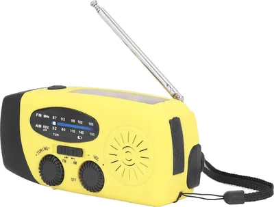 Obrázok produktu pre Ručné kľukové solárne rádio Multifunkčné núdzové rádio LED rádio so svietidlom pre vonkajšie kempovanieŽltá Európa