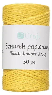 Imagen del producto de Cuerda de papel amarilla, enrollada, 50 metros