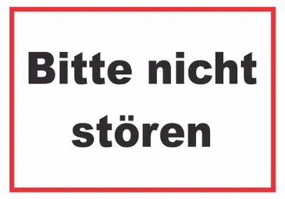 Produktbild von Bitte nicht stören Schild A0 (841x1189mm)