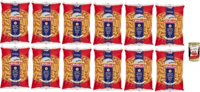 Produktbild von Divella Pasta 100% Italienisch Elicoidali 22, Nudeln aus Hartweizengrieß, Kochen 9 Minuten 12x 500g + Italian Gourmet polpa 400g
