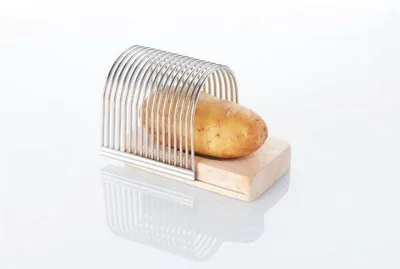Image de Coupe-pommes de terre Hasselback 13 x 9 cm en acier inoxydable