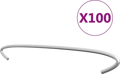 Zdjęcie produktu dla Haki do gabionów, 100 szt., galwanizowana stal, 50 cm