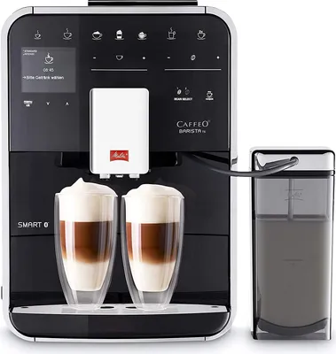 Produktbild von Melitta F850-101/102 Caffeo Barista TS Smart Vollautomatische Espressomaschine, Kunststoffgehäuse, Integriertes Mahlwerk, Milchaufschäumer, Wasserfilter, Smartphone-Steuerung