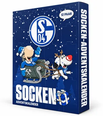 Produktbild von FC Schalke 04 S04 Adventskalender Socken Gr. 41-45
