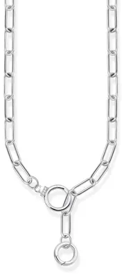 Produktbild von Thomas Sabo KE2192-051-14 Gliederkette Zwei Ringverschlüsse Weiße Steine Silber