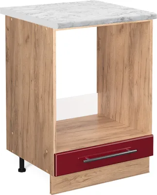 Zdjęcie produktu dla Szafka kuchenna Vicco Fame-Line Bordowa Czerwień wysoki połysk 60 cm , BP Marmur, Model 46165
