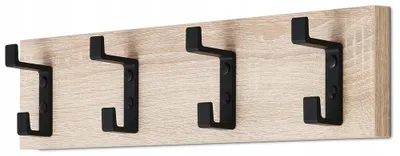 Produktbild von FURNITECO Wandgarderobe Loft Eiche Sonoma 4 Haken