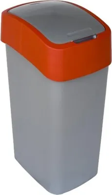 A studio shot of a trash can.