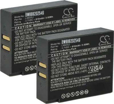 Produktbild von vhbw 2x Akku Ersatz für Eartec LX600LI für Wireless Headset Kopfhörer (810 mAh, 3,7 V, Li-Ion)
