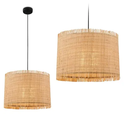 Zdjęcie produktu dla Lampa wisząca lampa wisząca jadalnia salon kuchnia słomkowy klosz boho