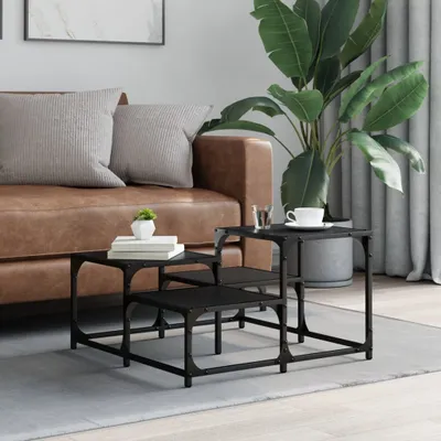 Produktbild von Cloris Designermöbel Couchtisch Schwarz 68x68x40cm Holzwerkstoff - Couchtische 2026Neu602449 - Couchtische