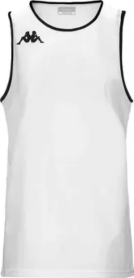 Image de T-shirt sans manches Kappa Danco, blanc, pour enfant, taille 8 ans