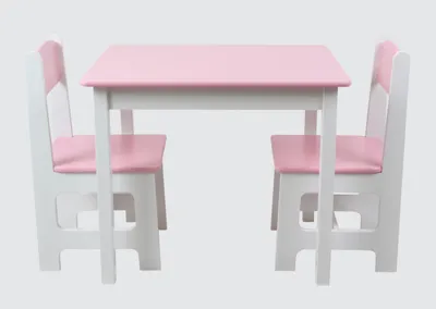 Produktbild von Kindersitzgruppe Kindertisch & 2 Stühle Kindermöbelset Maltisch Hocker 60x50x50cm
