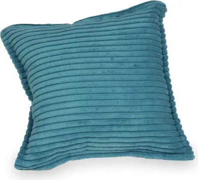 Image de Petit coussin de canapé bleu velours