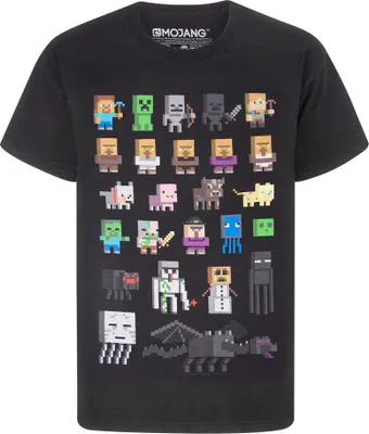 Produktbild von Minecraft - T-Shirt für Kinder kurzärmlig NS8545 (164-170) (Schwarz)