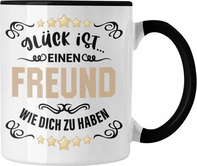 Produktbild von Trendation - Bester Freund Tasse Geschenk Beste Freunde Bester Freund Der Welt Geschenkidee (Schwarz)