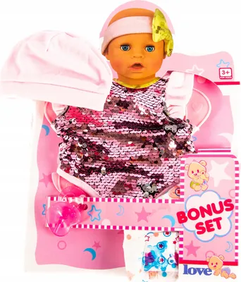 Produktbild von Puppenkleidung Strampler mit Pailletten für 40-45cm Puppen Body Outfit Zubehör